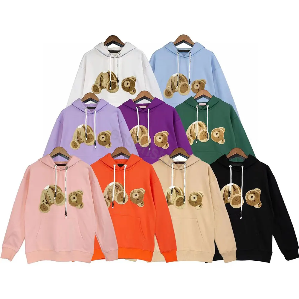 2023 Nouveau best-seller de la mode Hommes Palmss Angels Hoodies Sweat-shirts ours cassés pulls molletonnés ours en peluche mode terry explosions chandails pour hommes et femmes