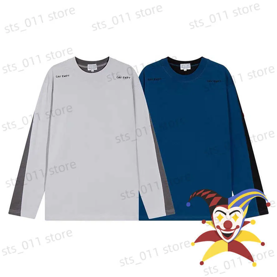 T-shirt da uomo CE CAVEMPT Batik Vintage Patchwork maniche lunghe T Shirt Uomo Donna Cav Vuoto T-shirt Tees T230419