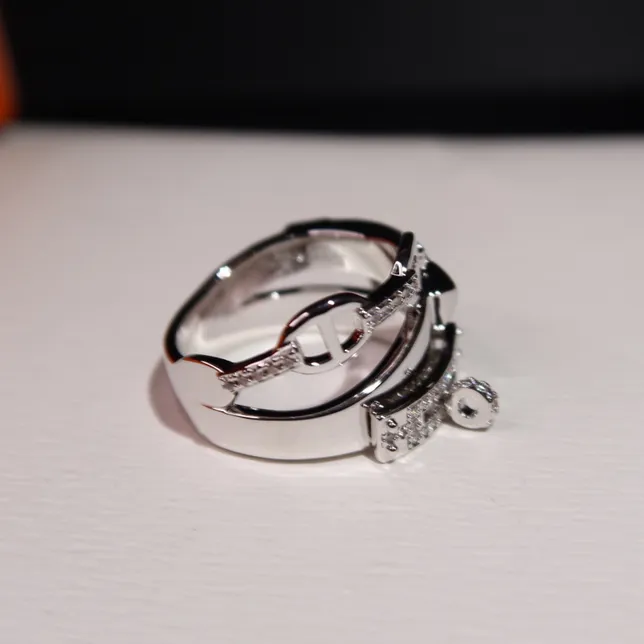 H-Ring für ein Designerpaar Vergoldeter 18-karätiger Diamant Größe 6-8 T0P höchster Zähler Advanced Materials Kristallgeschenk in europäischer Größe für Freundin mit Box 012