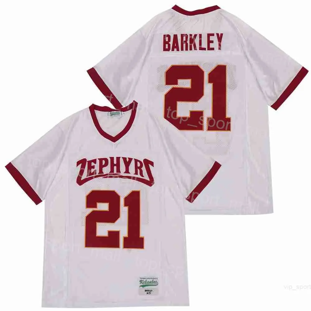 High School Football Whitehall 21 Saquon Barkley Jerseys College Moive Breathable Team White Pure Cotton Retro Pullover Embroidery Sewing for Sport Fans Hiphop
