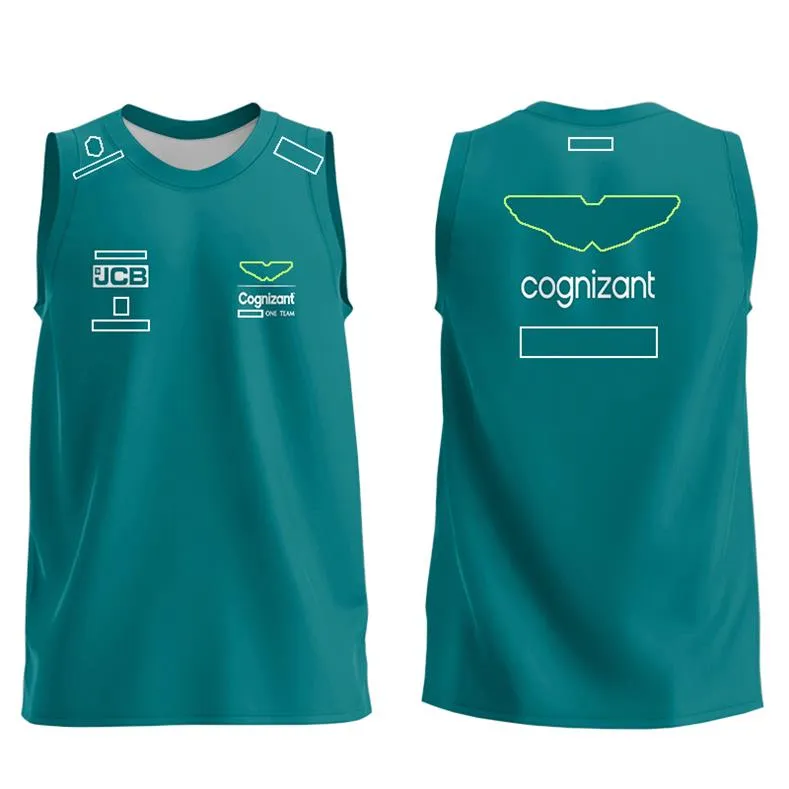 F1 Team T-shirt Mouwloos racepak voor heren en dames Casual sport Teamvest Maatwerk