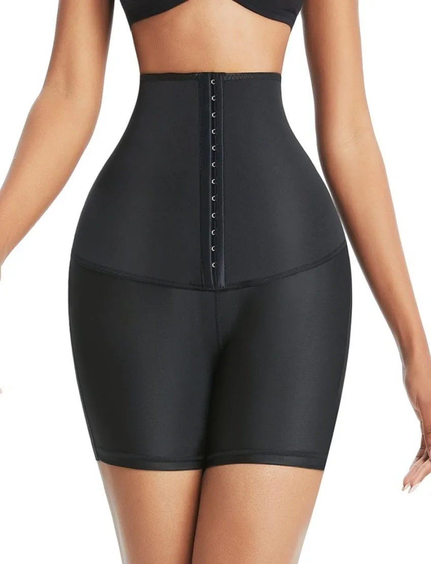 Bastu svett shorts byxor för kvinnor gym yoga som kör bantning body shaper hög midja tränare korsett sport leggings2528268