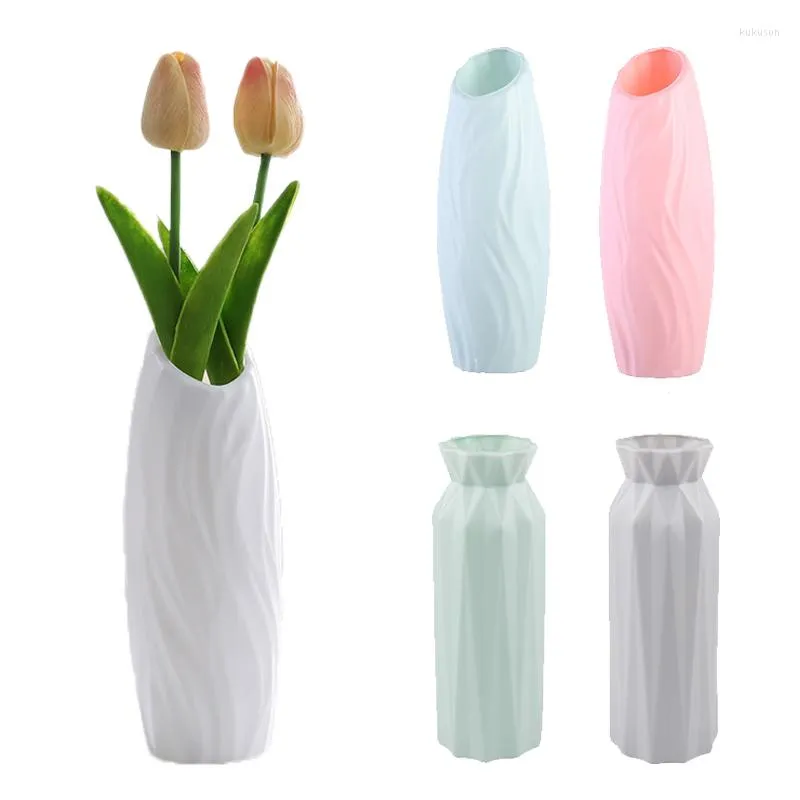 Vazolar Modern Plastik Vazo Çiçek Düzenlemesi Tutucu PP Bitki Oturma Odası Masa Masa Süslemeleri Düğün Süsleme