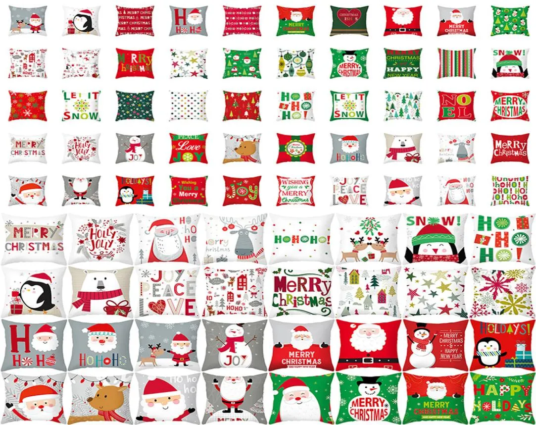 70 Style Elk Père Noël Housse de coussin de Noël Joyeux Noël 2020 Cadeau de Noël Décorations de Noël Taie d'oreiller de Noël XD240219581082
