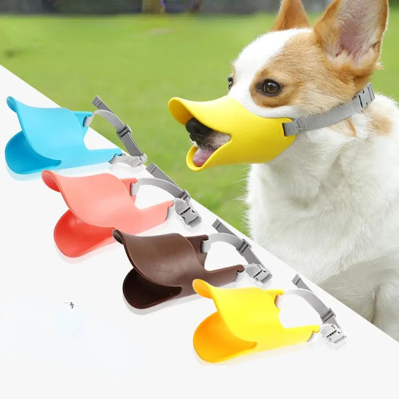 Hundklädmunntäckning Anti Bite Silikon Bekväm och mjuk träning Duck Pet Supplies 231118