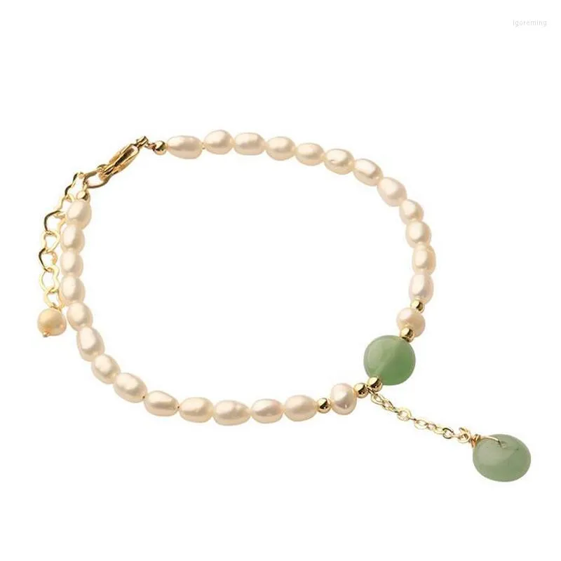 Strand Handmade Natural Fresh Water Baroque Pearl Adjustable Stone Bracelet For Women Gift Fine Jewellery Pulseira Feminina