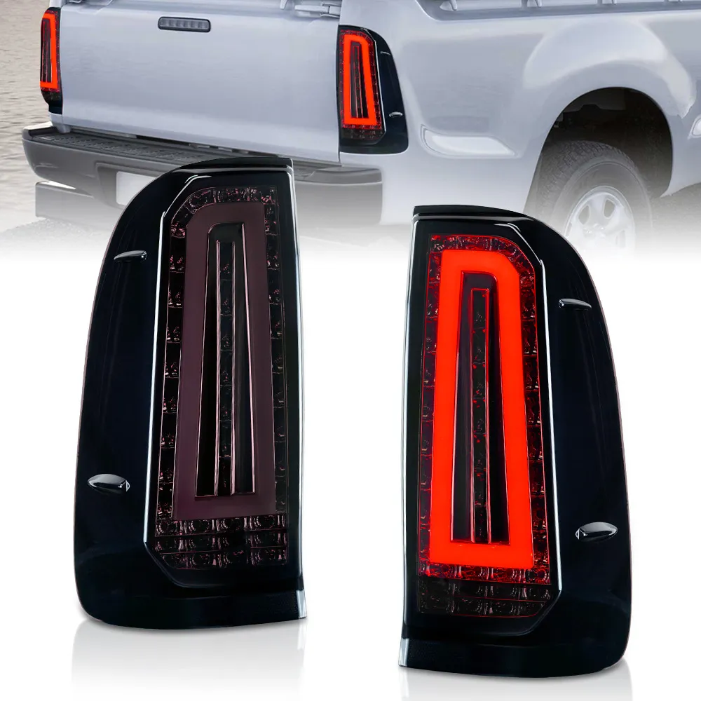 Toyota Hilux 20 05-20 15 LED Dyn​​amic Turn Signal Parking Lights Brake Reverse Taillightsの車改造テールライト