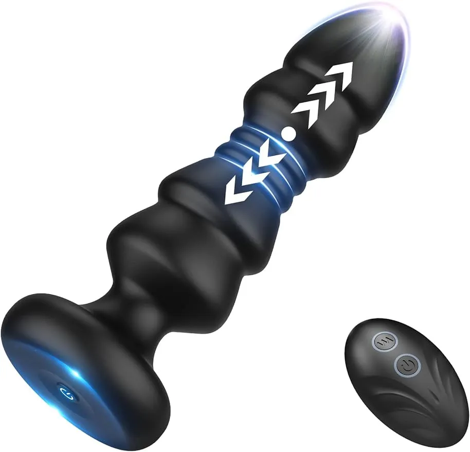 Vibratore telecomandato giocattolo del sesso anale, vibratore G-Spot plug anale, vibratore plug anale, modalità di inserimento vibratore 5 Massaggiatore prostatico