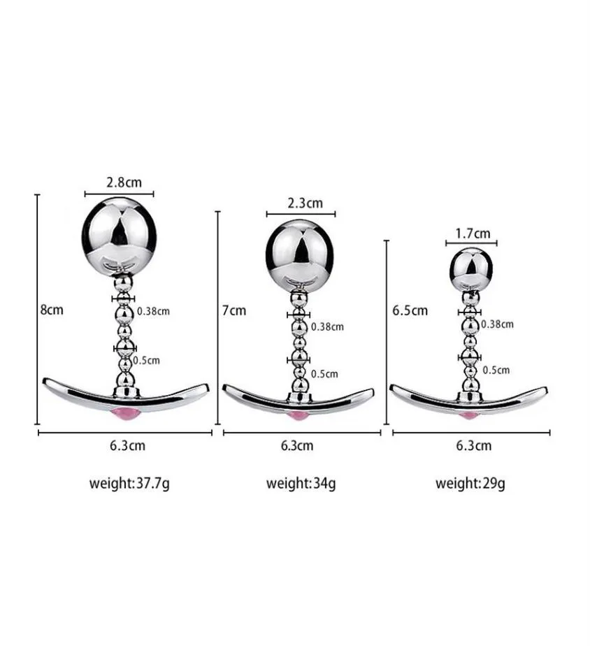 Massaggio metallo cristallo spina anale stimolatore gioielli in acciaio inossidabile perline culo dildo giocattoli del sesso prodotti per donna uomo Sho227C9302267