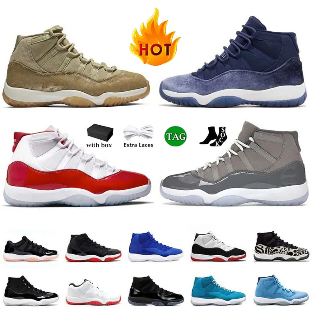 Jumpman 11 Basketballschuhe Herren Damen Cool Grey 11s Low Cement Grey DMP Cool Grey 25th Anniversary Bred Concord Yellow Snakeskin Herrentrainer Midnight Navy