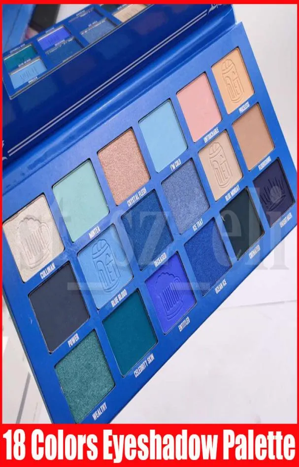 Palette de fard à paupières à pigments bleus, maquillage pour les yeux, 18 couleurs, longue durée, scintillante, mate, 8092698