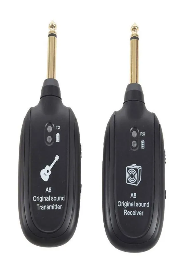 Alto-falantes portáteis A8 sistema sem fio transmissor receptor transmissor de guitarra sem fio 2204203551594