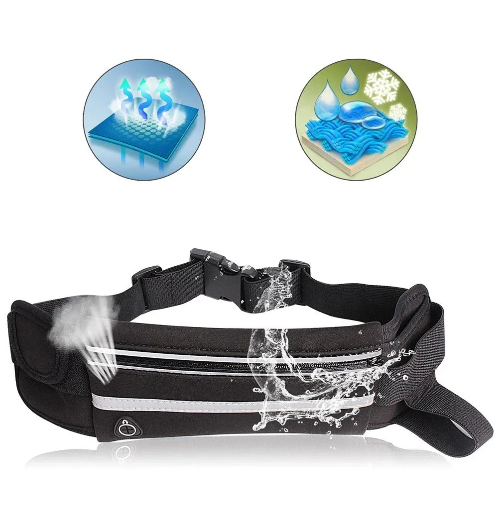 Waist Bag Waterproof Waist Pack Close-Fitting Invisible Belt Outdoor Sports Bag Fitness Anti-Theft Mobile Phone Waist Bag