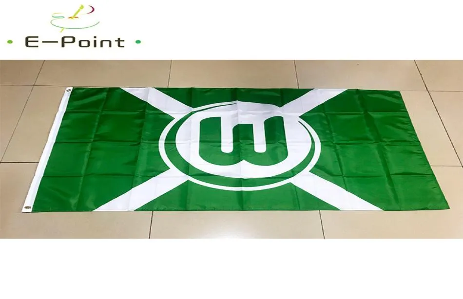 ドイツの旗Deutschland Bundesliga VFL Wolfsburgハンギング装飾旗3ft5ft 150cm90cm for Home7719476