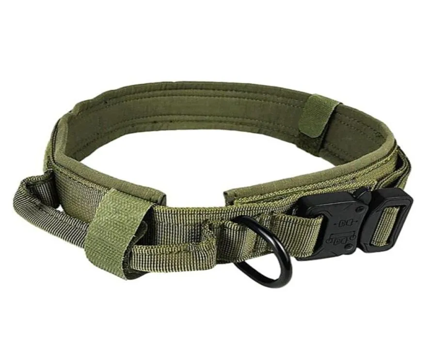 1 PC justerbar nylonkrage Taktisk krystskest Huskyfor Dog Training Heavy Duty Metal Buckle With Control Handle Y2005156615140