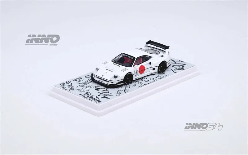 Blocks Inno 1 64 LBWK F40 TOKYO AUTO SALON 2023 White Diecast Model Car 231118