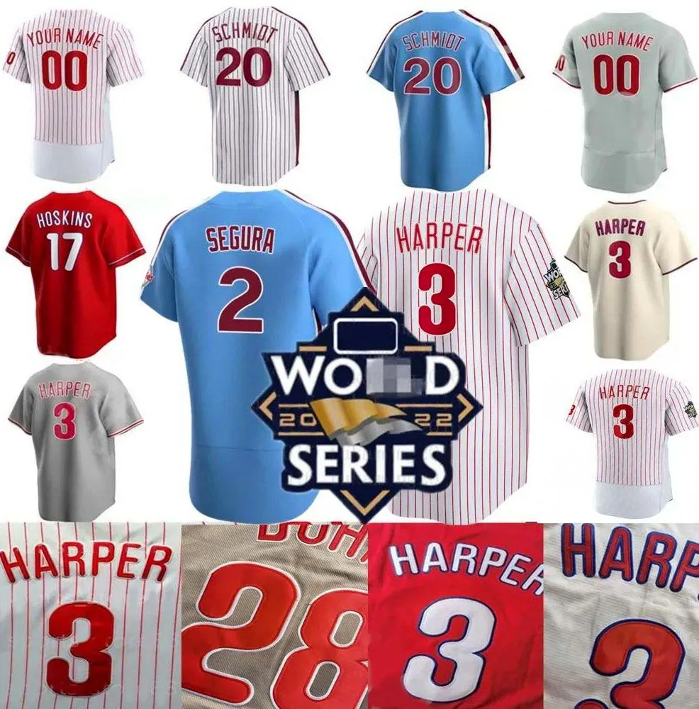 2023 2022 Custom S-4XL 3 Bryce Harpe Jersey 17 Rhys Hoskins JT Realmuto 10 mężczyźni kobiety młodzież dowolna nazwa dowolny numer koszulki szyte 05