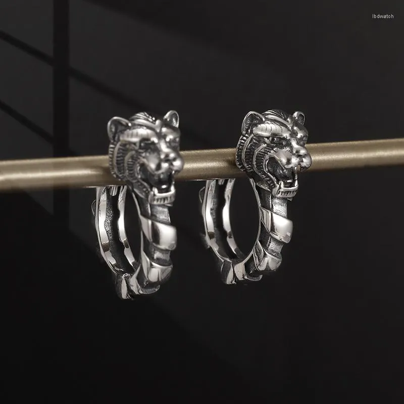 Hoop Earrings Classic Fashion Animal Tiger Head Brass Men And Women Hypoallergenic Party Geometric Shape Ornaments