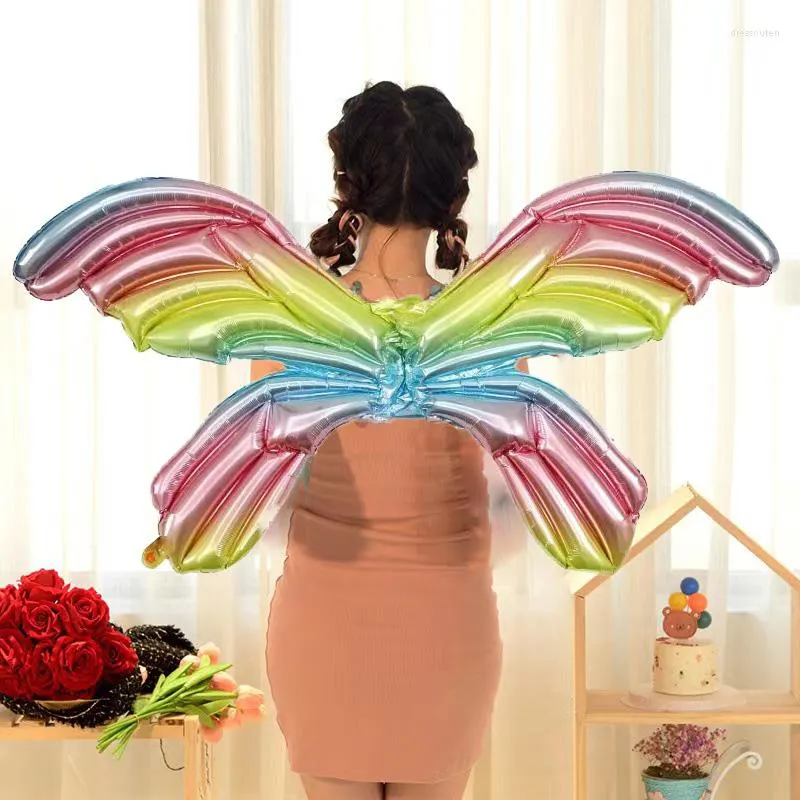 Party Decoratie Angel Butterfly Wing Aluminium Ballon Outdoor Activiteiten Kinderen speelgoedmeisje Geschenk verjaardagsverkleden opblaasbare globo's