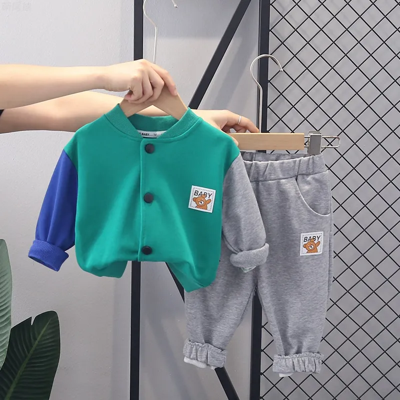 Abbigliamento per bambini 2023 Primavera Autunno Toddler Boys Abbigliamento Top Coat Pantaloni Abiti Abbigliamento per bambini Tute sportive per ragazzi Set di abbigliamento