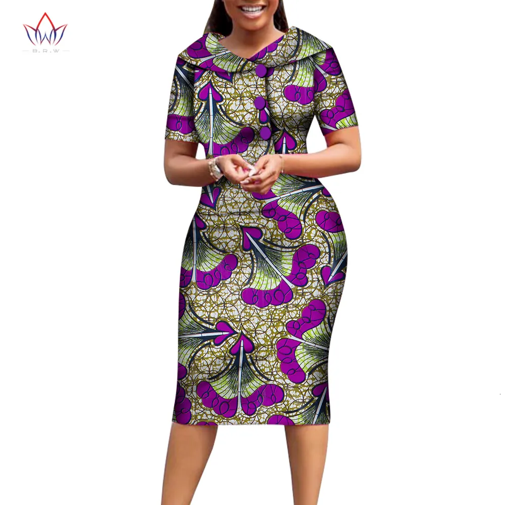 African Dress Milageto Women's - Short Sleeve, Loose Fit Traditional Print  African Dashiki Dress
