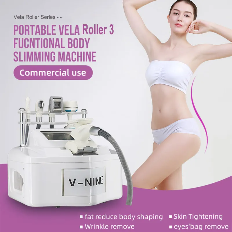 5 IN 1 Vela Roller 40K Ultrasound Cavitation Fat Burn Body Shaping RF Anti aging Skin Tightening Vacuum Machine SPA