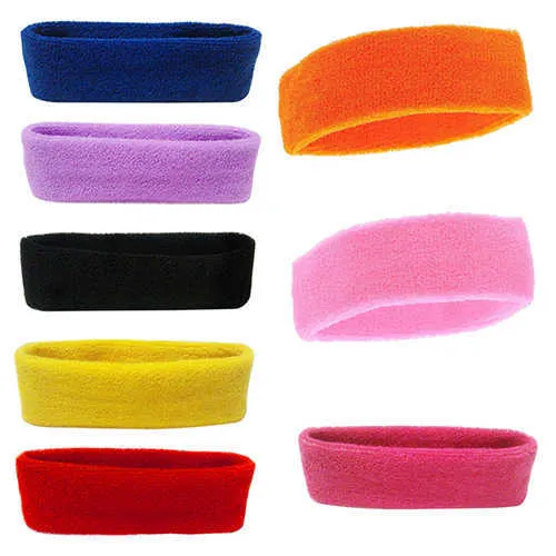 Sport's Cotton Mens Sweat Sweatband Headband Yoga Gym Stretch Head Band  Hair/US