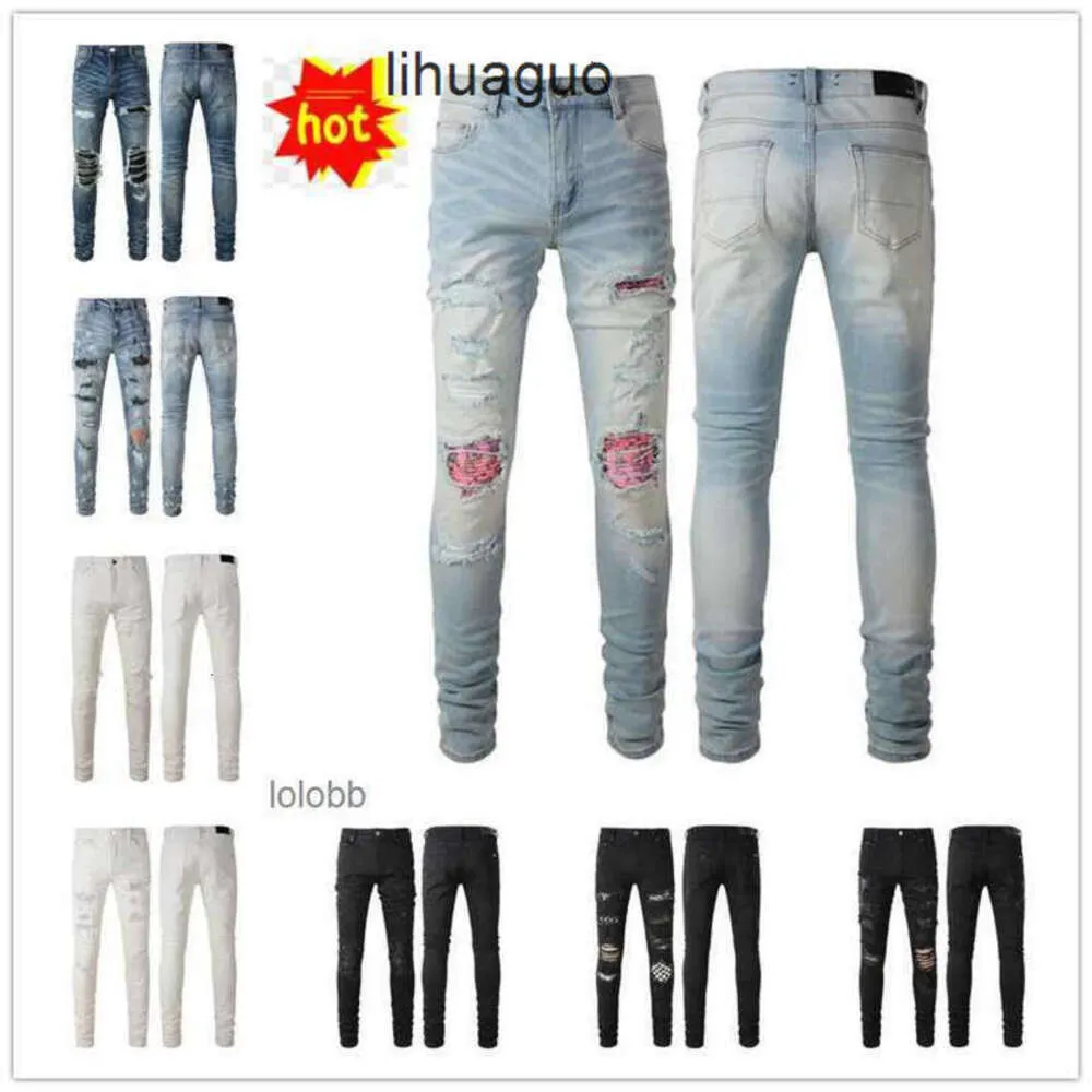 Clothing am Pants ami Jean amirlies amiiri Holes imiri COOLGUY 2024 New Jeans Arrivals Trousers amirly Mens Biker Luxury Man Designer Denim CRSP