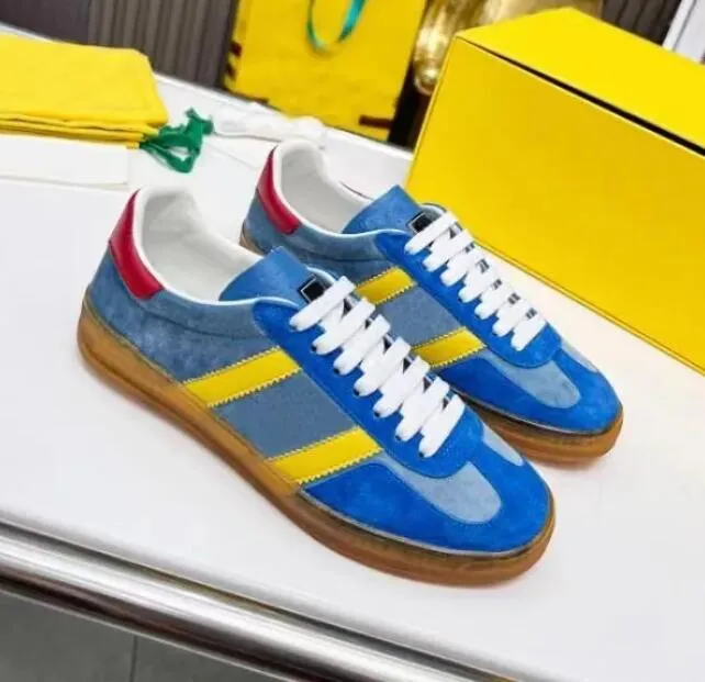 Gazelle Sneakers Mężczyźni kobiety swobodne buty luksusowe gazele płótno vintage sneaker górna gumowa podeszła koronkowa koronkowa druk paski trenerzy na zewnątrz 01