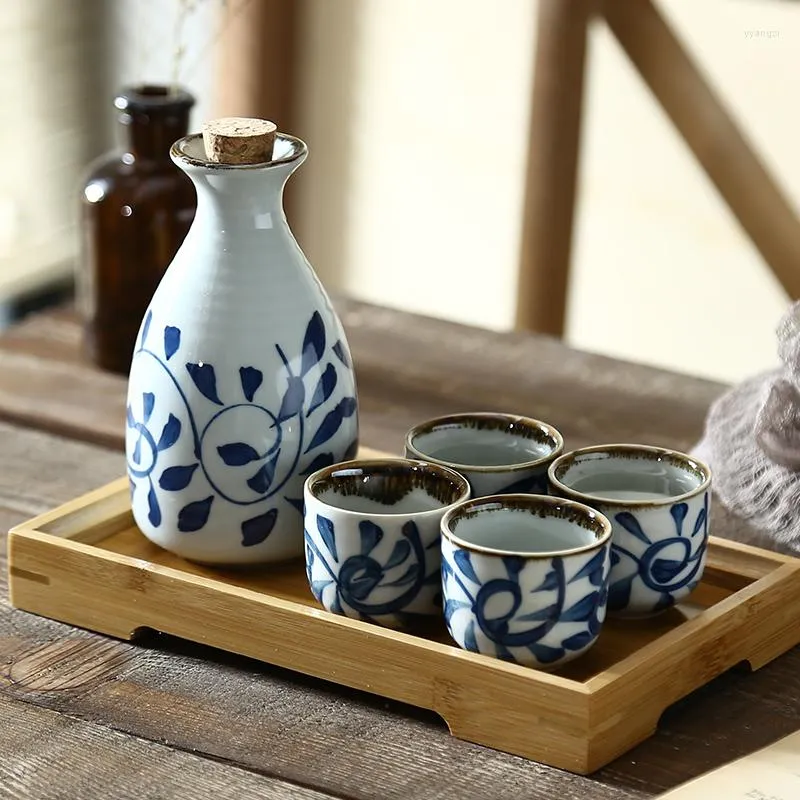 Flacons de hanche rétro créatif saké ensemble flacon classique Style japonais tasses à vin Flasque Alcool ustensiles Bar verres