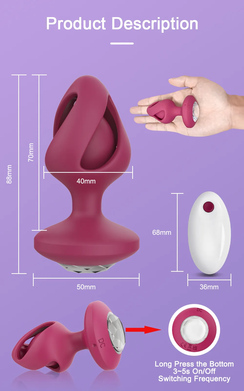 Jouets anaux Plug vibrateur femme bout à bout pour femmes masseur de Prostate sans fil télécommande adultes sexe Buttplug moi_voghion.com