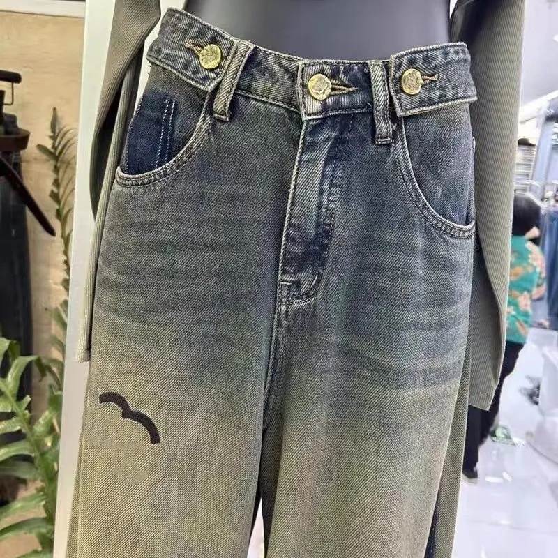 Tasarımcı kot purple kotlar harfler sıska denim bisiklet düz ince trim tasarımcı moda erkekler trend marka retro pantolon kadınlar için