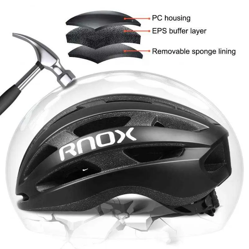 Cykelhjälmar RNOX Ultralight Bicycle Helmet Integrraltformad Cycling Hjälm MTB Road Mountain Bike Helmet For Man Women Cycling Equipment P230419