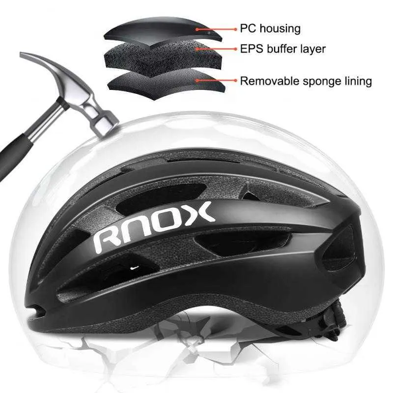 Cascos de ciclismo Rnox Casco de bicicleta ultraligero Casco de ciclismo moldeado integralmente MTB Road Mountain Bike Casco para hombre Mujer Equipo de ciclismo P230419