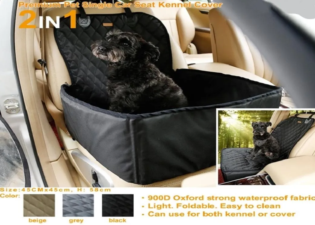 Ny vattentät hundväska Pet Car Carrier Dog Carry Arehinging Bag Pet Booster Seat Cover For Travel 2 In 1 Carrier Basket Basket2298522