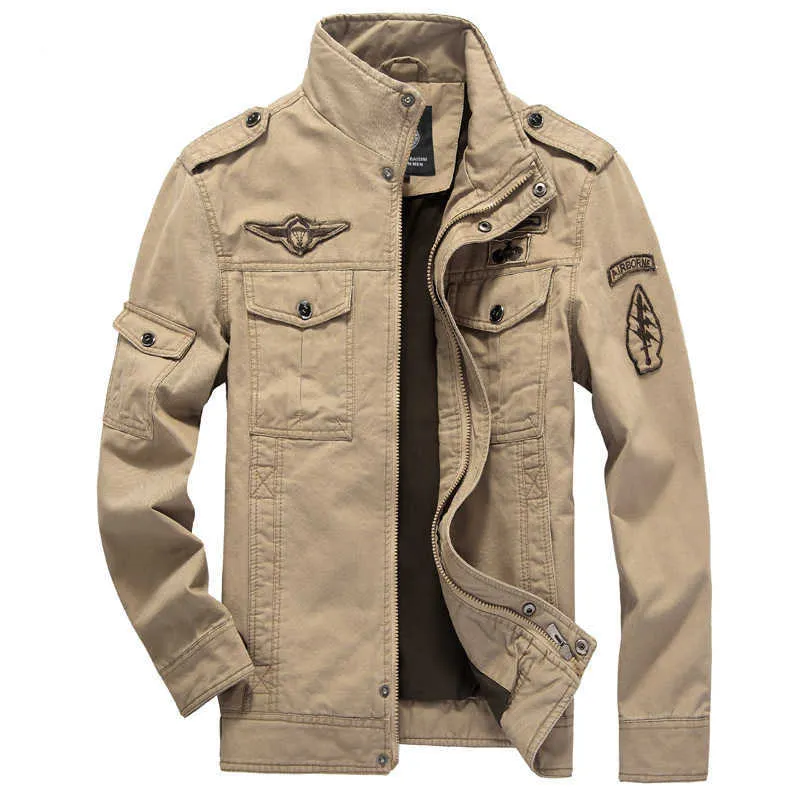 Designer jaquetas masculinas outono e inverno nova jaqueta militar industrial casual casaco grande jaqueta de algodão puro masculino