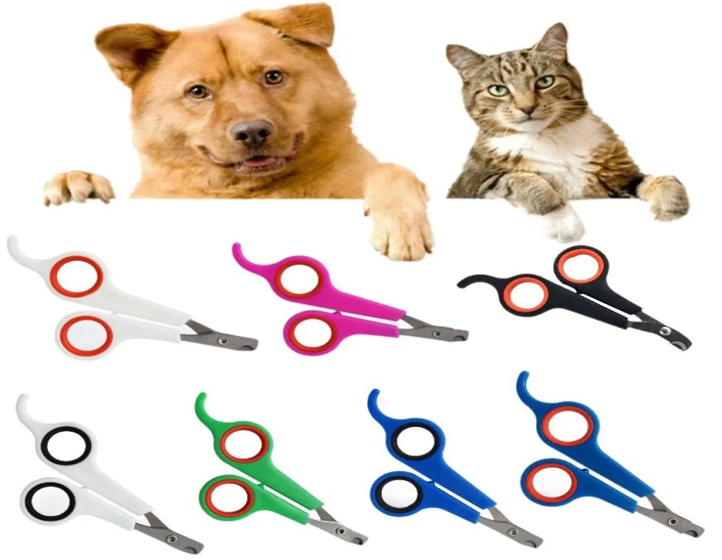 Dog Nail Clippers Cat Claw Pet NailClippers levererar Rostfritt stål Pet Nails Claw Trimmer Grooming Scissors Cutter9833077