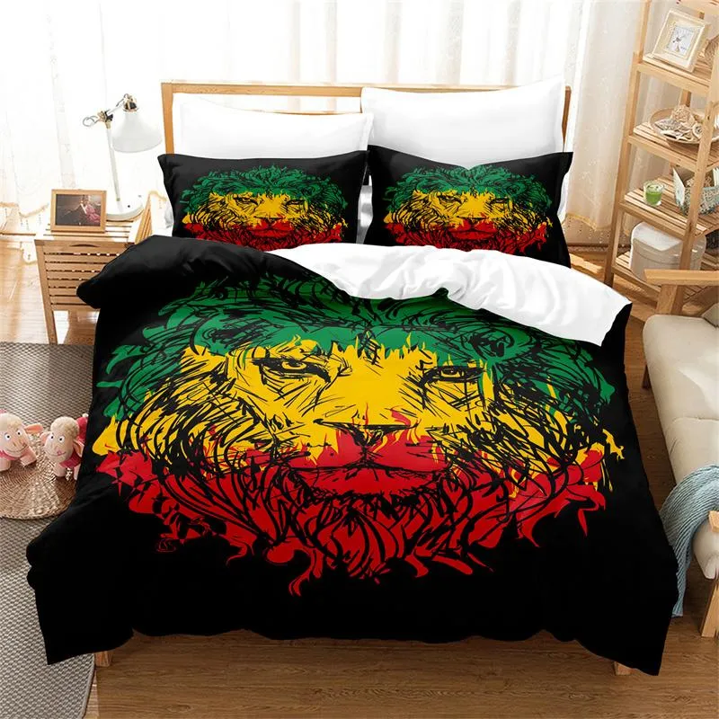 Наборы постельных принадлежностей Черная львиная печать спальни набор мягких покрытий модное и удобное одеяло для одеяла стеганое одеяло