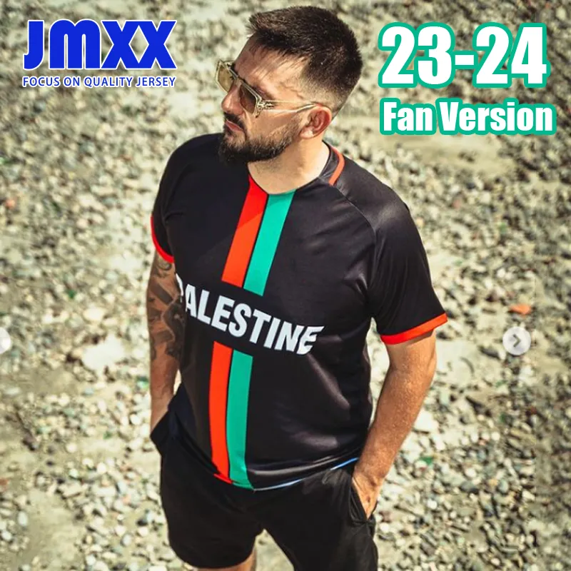 JMXX 23-24 Palestina maglie da calcio casa lontano terza divisa da uomo maglia da uomo maglia da calcio 2023 2024 versione fan