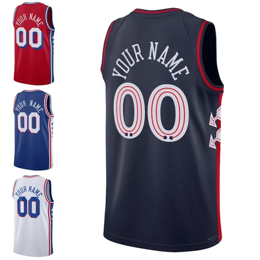 9 Mac McClung Joel Embiid Marineblauwe basketbalshirts Kinderen Heren Jeugd James Harden Tyrese Maxey Sixer Jersey Shake Milton PJ Tucker Tobias Harris Paul Reed City jersey