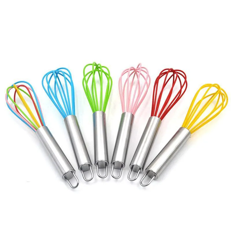 Egg Tools Stainless Steel Handle Beater Whisk Baking Manual Sile Cream Butter Eggs Tool Dough Mixer Kitchen Supplies Drop De Dhgarden Dhemt