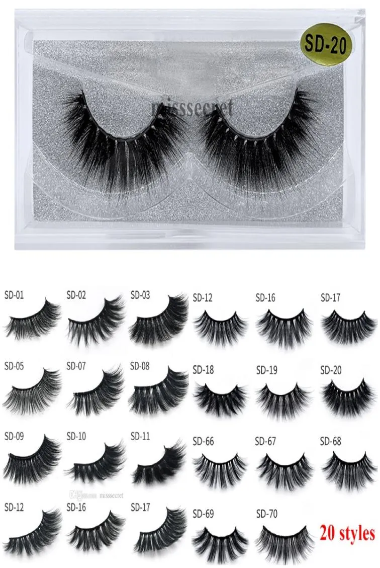 Отбросьте 3D -ресницы для норки 1PAIR FAKE LASHES LUSMOURS LASHED CLOUST LASHES Extension Extensive Manke Enselashe Lashes1906745