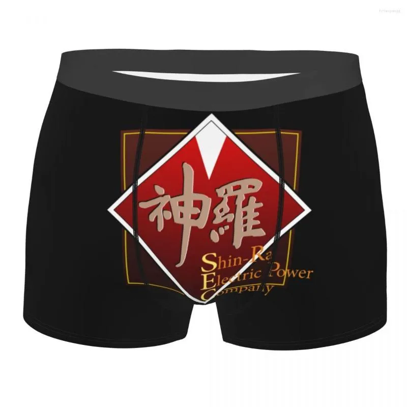 Underbyxor manliga mode Shinra Electric Power Company underkläder Final Fantasy Video Game Boxer Briefs Stretch Shorts trosor