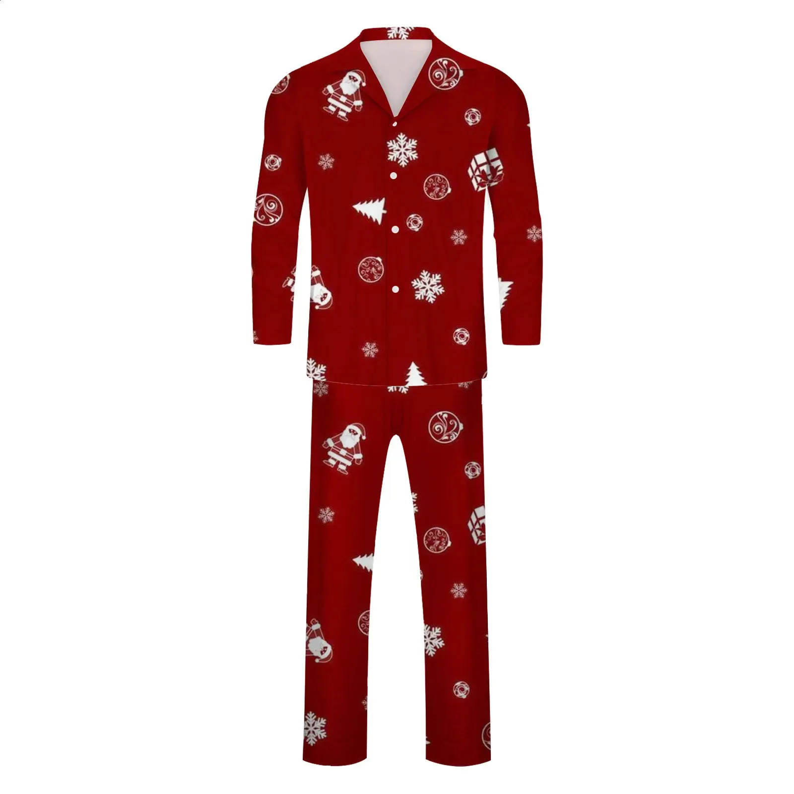 Bijpassende familie-outfits Kerstpyjama Lange mouwen Schattig Kerstmis Navidad Printing Festival voor papa Ouder-kind outfitkleding 231118