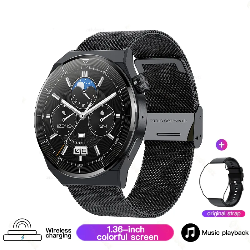 2023 NFC Smartwatch Men AMOLED 390*390 HD Screen Always display the time  Bluetooth Call IP68 Waterproof Smart Watch For Xiaomi