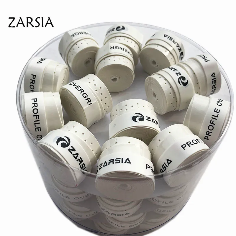 スウェットバンド60 PCS ZARSIAテニスオーバーグリップ穿孔粘着性感触テニスラケットオーバー交換バドミントン230418