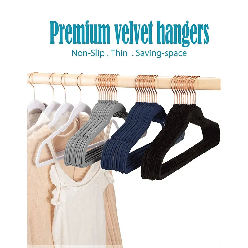 Clothing Velvet Hanger Non-Slip Flocking Multifunctional Clothes