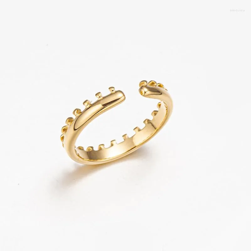 Cluster Rings Trendy Stainless Steel Ring Jewelry Waterproof Metal Beads Opening Finger Bagues Pour Femme For Women Wedding Gift 2023