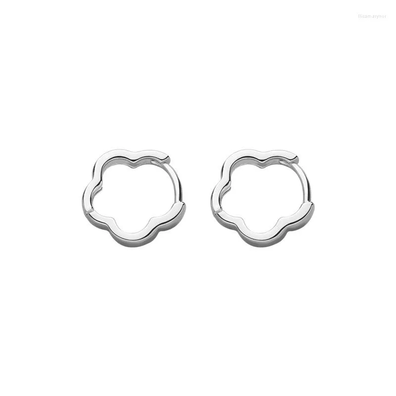 Boucles d'oreilles créoles minimaliste mode fleur tempérament Mini Type fille Piercing oreille Bijoux Bijoux