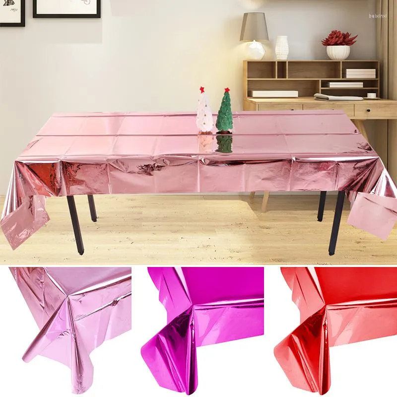 Nappe de table en feuille d'or rose nappe imperméable brillant rectangulaire fête d'anniversaire mariage pâques